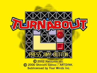 Turnabout title screen for Playstation